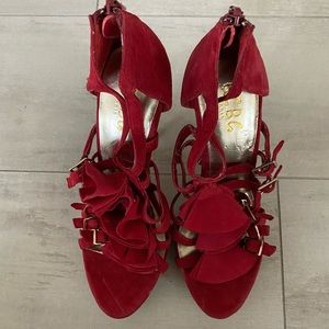 Bcbg red high heels